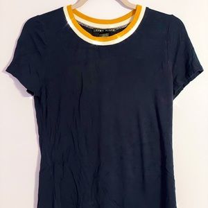 Navy Blue Short Sleeved Top